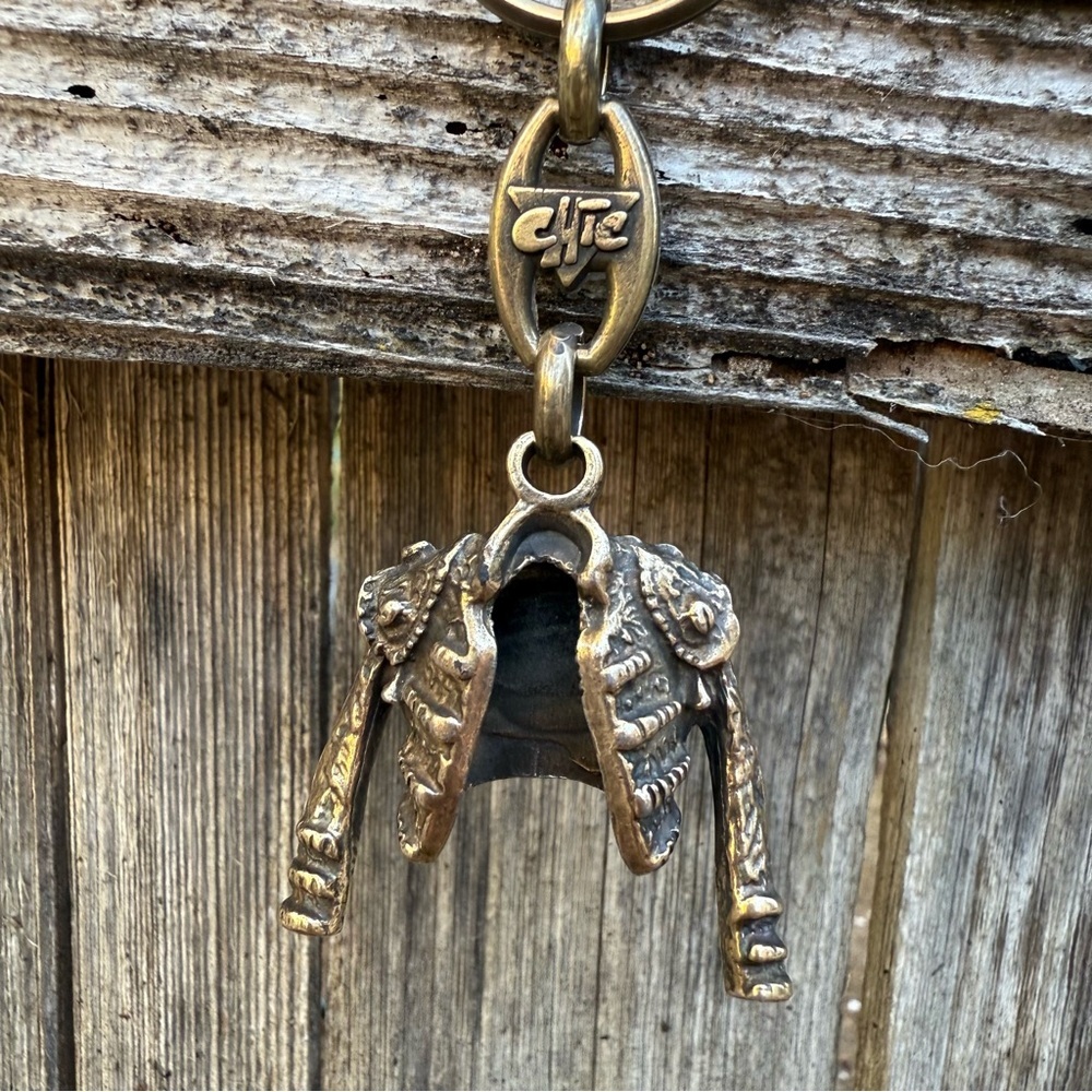 Vintage Chic Copper or Brass Bolero Bull Fighter Jacket Keychain 1.5”